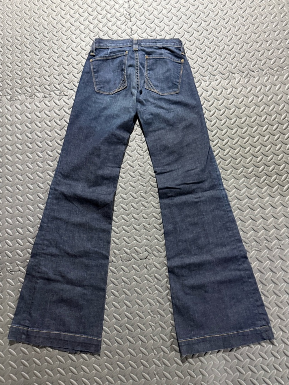 Anlo Dark Blue Flared Wide-Leg Jeans - Picture 3 of 5